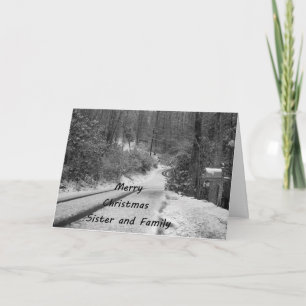 CARTES POUR FÊTES ANNUELLES SOEUR ET FAMILLE NOËL SOUHAITE