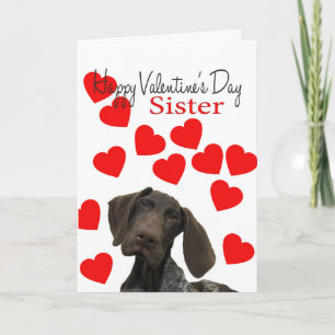 Cartes Pour Fêtes Annuelles Soeur Glossy Grizzly Valentine Puppy Love