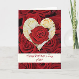 Cartes Pour Fêtes Annuelles Soeur Heureuse Sainte-Valentin Rose