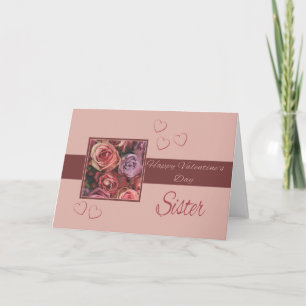 Cartes Pour Fêtes Annuelles Soeur Heureuse Sainte-Valentin Rose