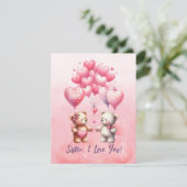 Cartes Pour Fêtes Annuelles Soeur, Je T'Aime Valentine (Debout devant)