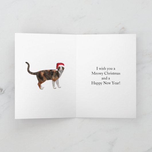 Cartes Pour Fêtes Annuelles Soeur, Noël de Meowy avec un chat espiègle (Intérieur)