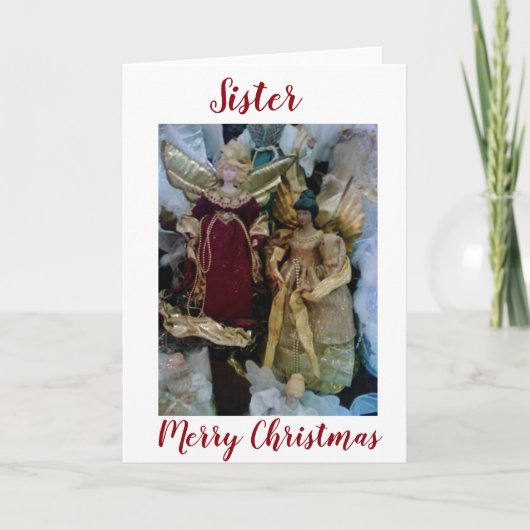 CARTES POUR FÊTES ANNUELLES ***SOEUR SPÉCIALE*** ANGES POUR VOUS À NOËL (Devant)