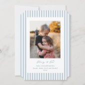 Cartes Pour Fêtes Annuelles Soft Blue Stripes Glory to God Flat Photo (Devant)