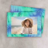 Cartes Pour Fêtes Annuelles Soft Cravate-Dye Retro Noël - photo horizontale