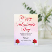 Cartes Pour Fêtes Annuelles Soft Pastel Heureuse Sainte-Valentin Red Roses Par (Debout devant)