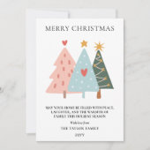 Cartes Pour Fêtes Annuelles Soft Pastel Scandi-style Christmas Trees (Devant)