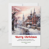 Cartes Pour Fêtes Annuelles Soft rustic Christmas scene cozy playful lettering (Devant)