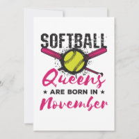 Softball Anniversaire Novembre Femmes Filles