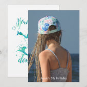 Cartes Pour Fêtes Annuelles Soins des cheveux de sirène, ajouter votre propre  (Devant / Derrière)