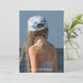 Cartes Pour Fêtes Annuelles Soins des cheveux de sirène, ajouter votre propre  (Debout devant)