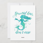 Cartes Pour Fêtes Annuelles Soins des cheveux de sirène, ajouter votre propre  (Dos)