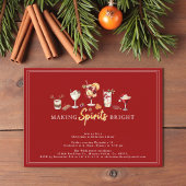 Cartes Pour Fêtes Annuelles soirée cocktail Festive moderne