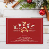 Cartes Pour Fêtes Annuelles soirée cocktail Festive moderne