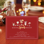 Cartes Pour Fêtes Annuelles soirée cocktail Festive moderne