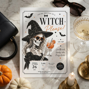 Cartes Pour Fêtes Annuelles Soirée Cocktail Halloween Witch Please
