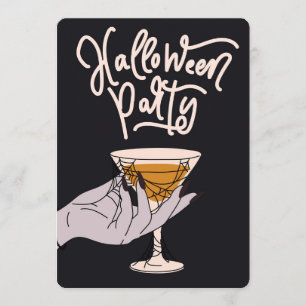 Cartes Pour Fêtes Annuelles Soirée Cocktail Toile d'Araignée Halloween