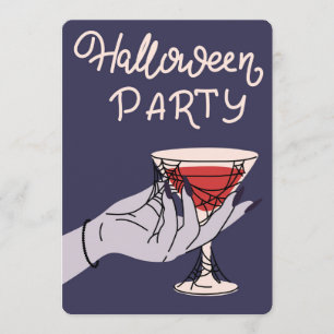 Cartes Pour Fêtes Annuelles Soirée de cocktail Halloween Toile d'araignée