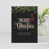 Cartes Pour Fêtes Annuelles Soirée de Noël Minimale Soirée de Noël (Debout devant)