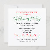 Cartes Pour Fêtes Annuelles Soirée de Noël Pine Rouge Pine Cône (Dos)