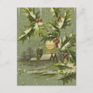Cartes Pour Fêtes Annuelles Soirée de Noël Vintage