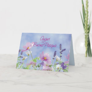Cartes Pour Fêtes Annuelles Soirée de Pâques en Italie, Fleur sauvage