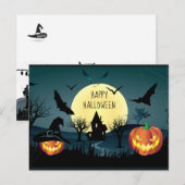 Cartes Pour Fêtes Annuelles Soirée d'Halloween, Carnaval, Tendance (Devant / Derrière)