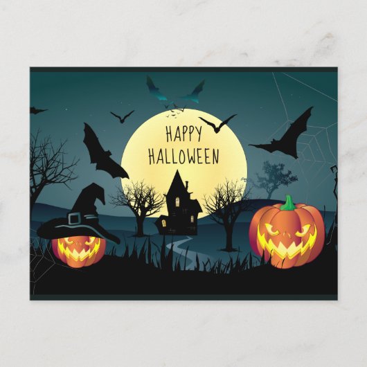Cartes Pour Fêtes Annuelles Soirée d'Halloween, Carnaval, Tendance (Devant)
