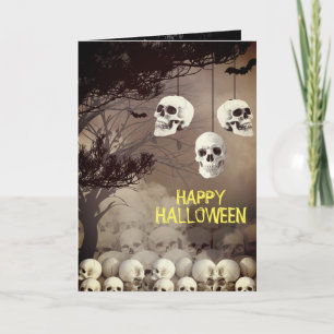Cartes Pour Fêtes Annuelles Soirée Halloween squelette Nuit étrange