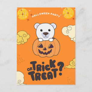 Cartes Pour Fêtes Annuelles Soirée Halloween Trick Or Treat Ours Polaire Citro