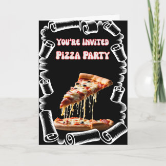 Cartes Pour Fêtes Annuelles Soirée Pizza Italienne de Fête