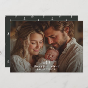 Cartes Pour Fêtes Annuelles Soirée silencieuse Noël élégante photo moderne