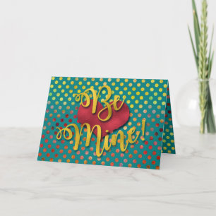 Cartes Pour Fêtes Annuelles Sois À Moi !   Faux Gold Foil