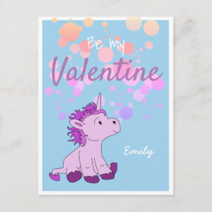 Cartes Pour Fêtes Annuelles Sois ma Saint-Valentin Licorne Mignonne de la Sain
