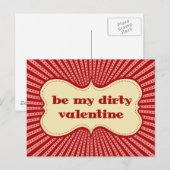 Cartes Pour Fêtes Annuelles Sois ma sale Valentine (Devant / Derrière)