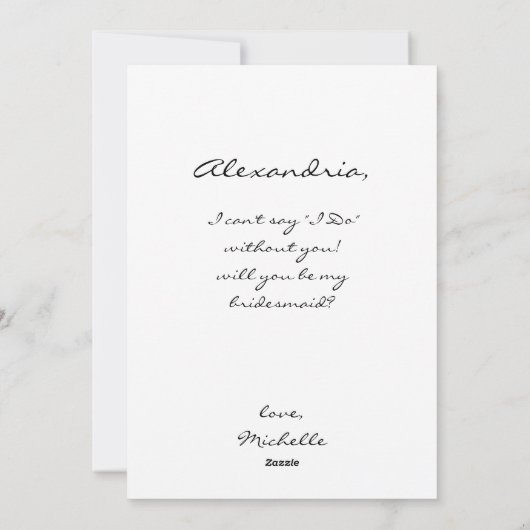 Cartes Pour Fêtes Annuelles Sois ma servante d'enfants Valentine Rosée Parties (Dos)