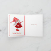 Cartes Pour Fêtes Annuelles Sois ma Valentine gnome (Intérieur)