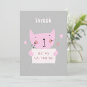 Cartes Pour Fêtes Annuelles Sois mon chat de la Saint-Valentin (Debout devant)