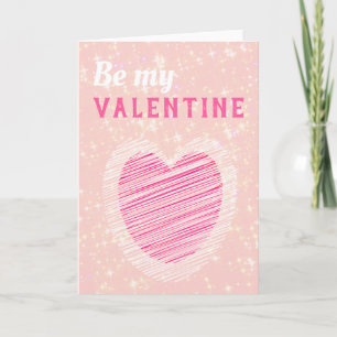 Cartes Pour Fêtes Annuelles Sois mon cœur de la Saint-Valentin Paillettes Sain