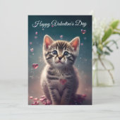 Cartes Pour Fêtes Annuelles Sois mon Valentin - Douce petite amour de chaton (Debout devant)