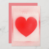 Cartes Pour Fêtes Annuelles Sois mon Valentin note cœur rouge (Devant / Derrière)