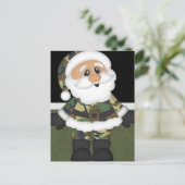 Cartes Pour Fêtes Annuelles Soldat militaire personnalisé Noël Père Noël (Debout devant)
