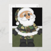 Cartes Pour Fêtes Annuelles Soldat militaire personnalisé Noël Père Noël (Devant / Derrière)