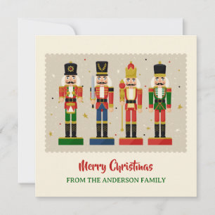 Cartes Pour Fêtes Annuelles Soldats Casse-Noisettes Colorés Joyeux Noël