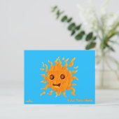 Cartes Pour Fêtes Annuelles Soleil souriant lunaire (Debout devant)