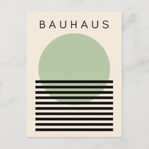 Cartes Pour Fêtes Annuelles Soleil vert du Bauhaus