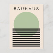 Cartes Pour Fêtes Annuelles Soleil vert du Bauhaus (Devant)