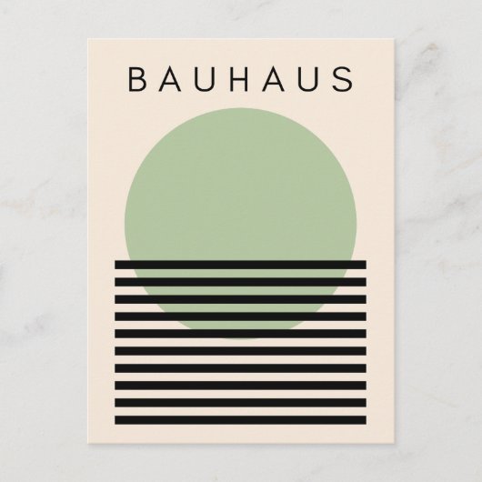 Cartes Pour Fêtes Annuelles Soleil vert du Bauhaus (Devant)