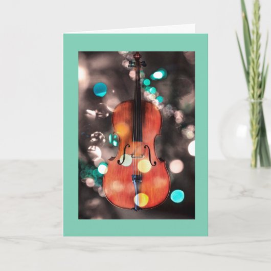 Cartes Pour Fêtes Annuelles Solive Violoncelle (Devant)