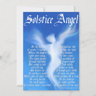 Cartes Pour Fêtes Annuelles Solstice Angel
